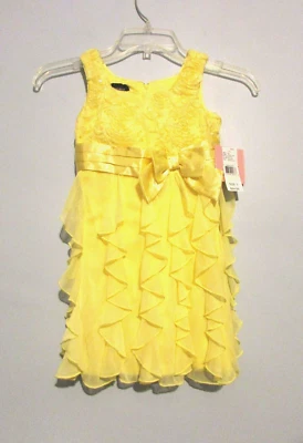 NEW!!! Amy's Closet Girls Yellow Summer Dress Size 5 NWT!!! - Image 1 of 2