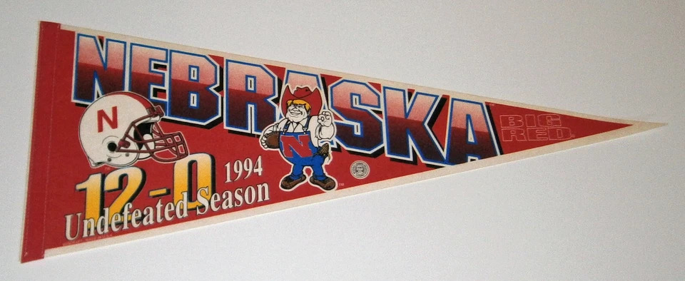 1994 Nebraska Cornhuskers National Champs pennant 12-0 Undefeated Season - Image 1 of 1