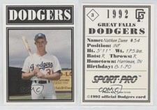 1992 Sport Pro Great Falls Dodgers Nathan Dunn #3