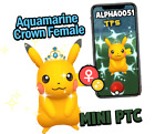 Pokemon Shiny Pikachu Aquamarine Crown Female Mini P T C 80k