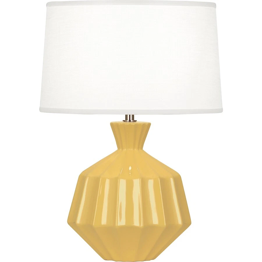 Lámpara de acento Robert Abbey Orion 1 luz, cerámica esmaltada amarilla atardecer - SU989 Foto 1 de 1