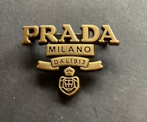 PRADA Brooch Pin Badge Hat Bag Jacket Dress Women’s - Picture 1 of 2