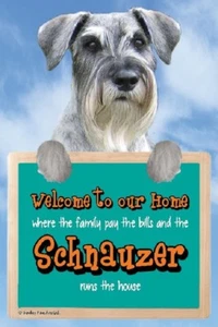 SCHNAUZER WELCOME SIGN STUNNING 3D great Christmas stocking filler - Picture 1 of 1
