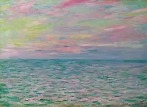 Coucher De Soleil À Pourville von Claude Monet als HIQU Kunstdruck auf Leinwand - Bild 1 von 2