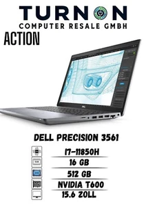 dell precision 3561 I i7-11850H I 16 GB I 512 GB I Nvidia T600 - Bild 1 von 4