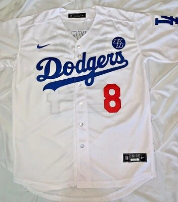 Kobe Bryant Los Angeles Dodgers #8 #24 Adult M L XL 2XL White Black Blue Jersey - Image 1 of 4