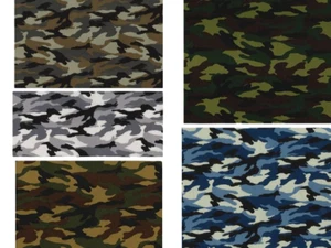 Crafts Fabric Rose & Hubble Jungle Woodland Army Camouflage Arctic Print Cotton - Picture 1 of 11