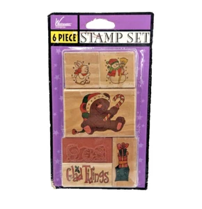 Westwater Enterprises 6-piece Stamp Set 94-00-14300 Holiday Season Glad Tidings - Picture 1 of 7
