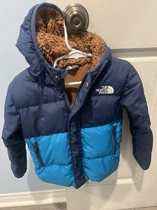 THE NORTH FACE Kids' Reversible Mount Chimbo Full Zip Hooded Jacket Blue Size 3T - Picture 1 of 2