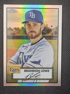 2021 Topps Chrome Platinum Anniversary Brandon Lowe Refractor 326 Tampa Bay Rays - Picture 1 of 1