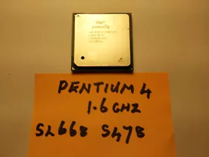 Pentium 4 1.6GHz 1.5v 400MHz Bus 512Kb L2 SL668 Northwood Socket 478 CPU - Picture 1 of 1