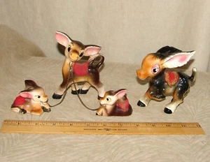 Vintage Esel/Maultier Figuren Lot: Papa, Mama mit Babys an Kette, Wales/Relco Japan - Bild 1 von 12