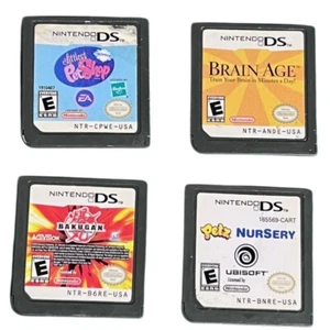 Lote (4) Juegos Ninentendo DS (Probados) Littlest Pet Shop, Bakugan, Petz, Brain Age - Imagen 1 de 2