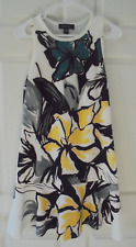 Karen Kane Green/Yellow Floral Double Knt Stretch Scuba Flirt Dress Small $119