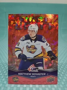 2023-24 Upper Deck CHL First Draft Red Parallel Matthew Schaefer FD-6 - Picture 1 of 2