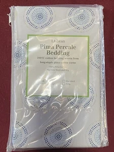 L.L.Bean Pima Percale Standard Sham Wht/LpsQrtz 280 Thread Count New NIP - Picture 1 of 4