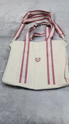 Bolso de Mano Victoria's Secret Rojo y Blanco Bandolera de Lona Nuevo con Etiquetas Foto 1 de 4