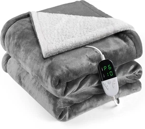 Coperta Termica Elettrica,155X180Cm 6 Livelli Di Riscaldamento,Timer 10H,Spegnim - Foto 1 di 12
