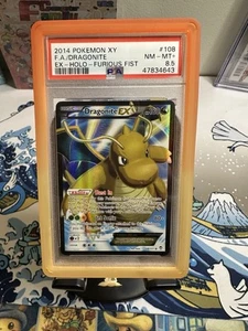 Dragonite EX PSA 8.5 NM-MT 2014 Pokemon XY Furious Fists 108/111 Full Art POP 3 - Picture 1 of 2