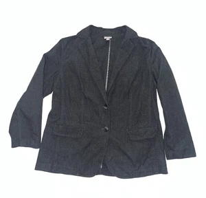 J JiLL- brand: Women’s LS  Career Office Blazer Jacket Pockets: Dark Gray, 1X - Picture 1 of 4