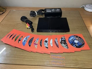 Sony PS2 Slim SCPH-70012 (NTSC) + 14 juegos solo disco — probado — AV y fuente de alimentación - Imagen 1 de 24