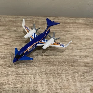 Matchbox Airplane Test Flight Team Die Cast Prop Toy Plane Blue White Vehicle - Picture 1 of 12