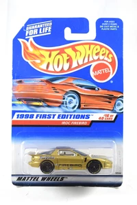 Hot Wheels 1998 First Editions Gold Iroc Firebird #16 1/64 Creased Card - Picture 1 of 7