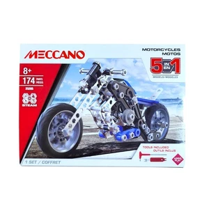 Meccano Motorcycles 5 in 1 Model Building Kit Stem Education Toy 174 Piece 25205 - Picture 1 of 6