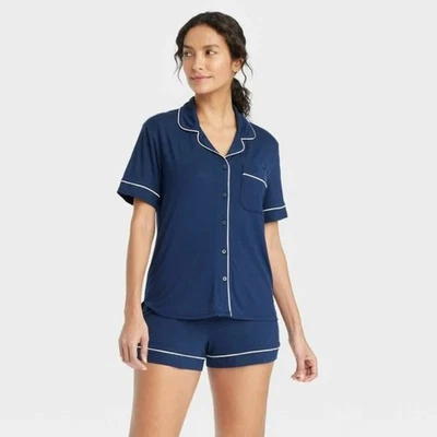 Shimera Nordstrom Tranquility Short Pajama Set in Navy Blue Size XS - Image 1 of 4