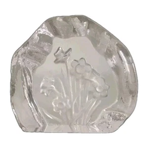 Dartington Crystal Paperweight Lead Glass Daffodil Capredoni 1980's 2" - Picture 1 of 7