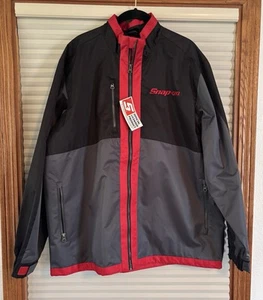 Snap on Tools Mantel Jacke Herren Lg schwarz rot gefüttert Windbreaker Garage Workwear - Bild 1 von 11