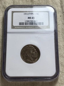1913 Type 1 Buffalo Nickel NGC MS65 First Year of Issue - Picture 1 of 8