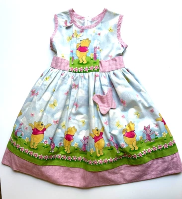 Винтажный сарафан для девочек Daisy Kingdom «Пух и поросенок» размер 4 летняя вечеринка - Изображение 1 из 4