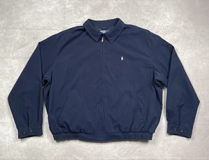Chaqueta Polo Ralph Lauren Harrington Para Hombres 2XL Azul Marino Cremallera Completa Cuello Abrigo - Imagen 1 de 14