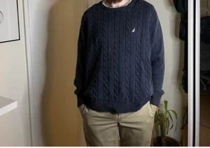 Vintage Nautica sweater jumper in navy - Bild 1 von 3