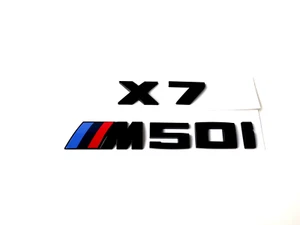 Gloss Black OEM Style BMW X7 M50i Badge Rear Trunk Tailgate Emblem Decal Sticker - Picture 1 of 4