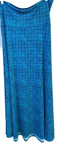 NEU LuLaRoe Large marineblau & hellblau gestreift Slinky Maxirock/trägerloses Kleid - Bild 1 von 6