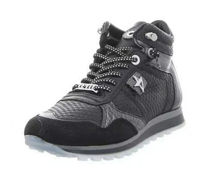 Botín con cordones Cetti negro cuero Boot Slip In High Sneaker botín - Imagen 1 de 5
