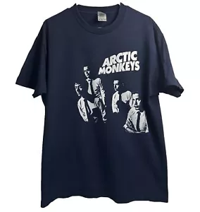 Vintage arctic Affen Tour Konzertband T-Shirt marineblau Y2K Größe Large - Bild 1 von 7