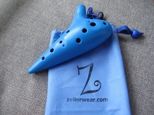 Blue Ocarina Plastic 12 hole Alto C Music with Bag - Picture 1 of 5