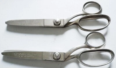 2- Vintage Wiss Pinking Shears Zig Zag Cut 9" Tailor Seamstress Scissors - Image 1 of 4