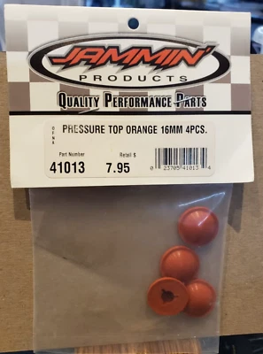 OFNA Racing Jammin Products 41013 16mm Shock Orange Pressure Cap X1 CR X1 CRT - Image 1 of 3