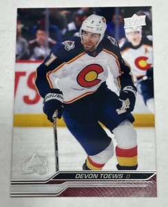 2023-24 Upper Deck Series 1 Clear Cut 46 Devon Toews - Colorado Avalanche