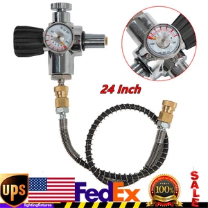 For Pcp Air Tank M18x1.5 Air Valve Regulator Fill Station Disconnect Hose 24 Inc - Picture 1 of 10