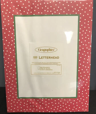 Geographics 47066 Christmas Polkadots Letterhead Stationary 100 Count - Image 1 of 2