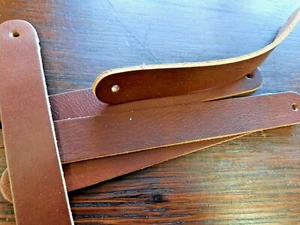 Leather DARK BROWN handle hole centres 178mm handle 25mm wide - Picture 1 of 2