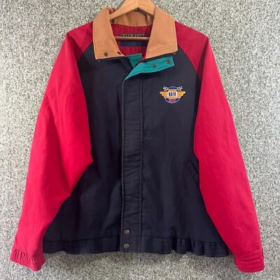 Chaqueta De Colección NAPA 500 Hombres Extra Grande De Colección Azul Color Bloque Cremallera Hilton Foto 1 de 4