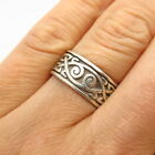 925 Sterling Silver Celtic / Viking Knot Design Band Ring Size 7