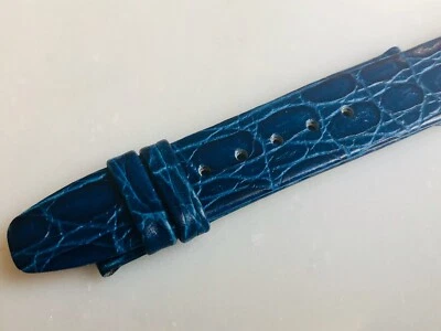 Pulseira/pulseira de relógio masculina de couro azul Wittnauer 18 mm - Imagem 1 de 3