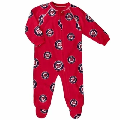 MLB Washington Nationals - Pijama de béisbol con cremallera para dormir 6/9 meses Foto 1 de 4